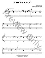 A Dios Le Pido piano sheet music cover